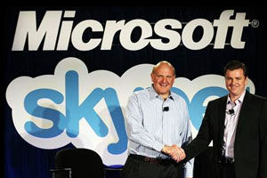 微软正式宣布85亿美元现金收购Skype