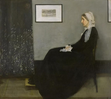 世界名画--惠斯勒《灰与黑的排列：艺术家母亲》